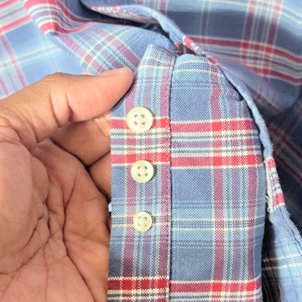 Daniel Cremieux Classics Slim Fit Blue Plaid Shirt - Picture 5 of 10